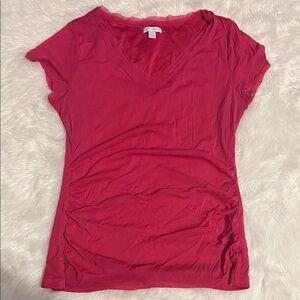 New York & Company women’s Large  V-Neck Pink Top